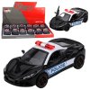 Kovové policajné športové autíčko 1:43 s pull-back pohonom, čiernobiele, otváracie dvere Kovové policajné športové autíčko 1:43 s pull-back pohonom, čiernobiele, otváracie dvere