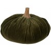 Clayre & Eef Tmavozelená látková dekorácia tekvice Pumpkin XL - Ø 20*14 cm - Clayre & Eef Clayre & Eef Tmavozelená látková dekorácia tekvice Pumpkin XL - Ø 20*14 cm - Clayre & Eef