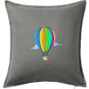 Teplovzdušný balón v oblakoch - Vankúš 50x50 - 50x50 - Iba poťah ( Tmavosivý melír ) Teplovzdušný balón v oblakoch - Vankúš 50x50 - 50x50 - Iba poťah ( Tmavosivý melír )