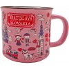 Hrnček Bratislava Slovakia - ružový-červený Hrnček Bratislava Slovakia - ružový-červený