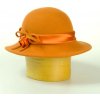 Dámsky vlnený klobúk stredná krempa - oranžová-55/56 Dámsky vlnený klobúk stredná krempa - oranžová-55/56
