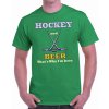Fajntričko Tričko - Hockey and Beer, that's why i'm here, Farba zelená, Strih/ Variant Pánsky/UNISEX Fajntričko Tričko - Hockey and Beer, that's why i'm here, Farba zelená, Strih/ Variant Pánsky/UNISEX