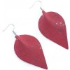 Korkové náušnice v tvare listu - Červené Korkové náušnice v tvare listu - Červené