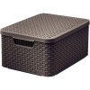 Curver® Košík STYLE2 LID M, tmavohnedý, 38x29x17 cm, s vekom Curver® Košík STYLE2 LID M, tmavohnedý, 38x29x17 cm, s vekom