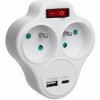 Maclean, rozdvojka s 2 zásuvkami a USB A/C 2.4A, typ E, 2x16A, MCE336 E Maclean, rozdvojka s 2 zásuvkami a USB A/C 2.4A, typ E, 2x16A, MCE336 E