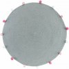 Svetlosivý okrúhly koberec ø 90 cm Pompomparty – douceur d'intérieur Svetlosivý okrúhly koberec ø 90 cm Pompomparty – douceur d'intérieur