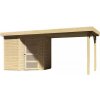 KARIBU HOLZTECHNIK Drevený domček KARIBU SCHWANDORF 3 + prístavok 280 cm (77742) natur LG3897 KARIBU HOLZTECHNIK Drevený domček KARIBU SCHWANDORF 3 + prístavok 280 cm (77742) natur LG3897