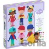 Djeco Obliekanie 12 postáv plstennými nálepkami Djeco Obliekanie 12 postáv plstennými nálepkami