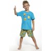 Chlapčenské krátke pyžamo so smajlíkmi Smile 86-92 Tyrkysová Chlapčenské krátke pyžamo so smajlíkmi Smile 86-92 Tyrkysová