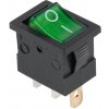 XTREME Kolískový vypínač 12V mini 3pin zelený PRK0020D