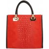 TALIANSKE Pracovná kožená kožená kabelka do ruky Talianska jasno červená Parisa borsa in pelle TALIANSKE Pracovná kožená kožená kabelka do ruky Talianska jasno červená Parisa borsa in pelle