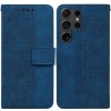 Peňaženkové kožené puzdro Geometric na Samsung Galaxy S24 Ultra 5G - Modrá Peňaženkové kožené puzdro Geometric na Samsung Galaxy S24 Ultra 5G - Modrá