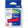 páska BROTHER TZ435 biele písmo, červená páska Tape (12mm) (TZE435)