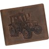 Hnedá brúsená kožená peňaženka L1172 traktor Hnedá brúsená kožená peňaženka L1172 traktor