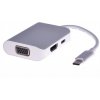 Prevodník PREMIUMCORD USB3.1 typ C na HDMI + VGA + nabíjanie PD, hliníkové puzdro Prevodník PREMIUMCORD USB3.1 typ C na HDMI + VGA + nabíjanie PD, hliníkové puzdro