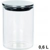 HOME Dóza sklenená strieborný vrchnák 0,6 l HOME Dóza sklenená strieborný vrchnák 0,6 l