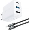 Acefast nabíjačka Acefast 2v1 GaN 65W USB Type C/USB nabíjačka, HDMI adaptér 4K@60Hz (sada s káblom) biela (A17 biela) Acefast nabíjačka Acefast 2v1 GaN 65W USB Type C/USB nabíjačka, HDMI adaptér 4K@60Hz (sada s káblom) biela (A17 biela)
