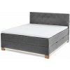 Sivá boxspring posteľ s úložným priestorom 180x200 cm Messina – Meise Möbel Sivá boxspring posteľ s úložným priestorom 180x200 cm Messina – Meise Möbel