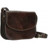 Mondo Italia Kožená kabelka na rameno MI896 tmavohnedá Made in Italy Hnedá Mondo Italia Kožená kabelka na rameno MI896 tmavohnedá Made in Italy Hnedá