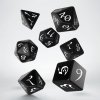 Q-Workshop Kocky Classic RPG Dice Black/White 7ks