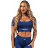 Nebbia Tvarující bezešvý crop top FLOW SEAMLESS 499 modrý - L Nebbia Tvarující bezešvý crop top FLOW SEAMLESS 499 modrý - L