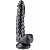 Monster Toys Hyleos Dildo, čierne vinylové dildo 23 x 4,2 cm Monster Toys Hyleos Dildo, čierne vinylové dildo 23 x 4,2 cm