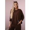 Fashionweek talianska pohodlná tepláková súprava K6171G hnedá