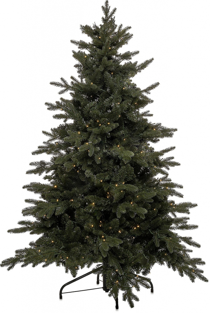 QVC Luxusný 3D umelý vianočný stromček jedľa 180 cm 400 LED 9 funkcií zelený