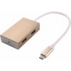 PremiumCord USB-C hub 4x USB3.0 hliníkové pouzdro (KU31HUB01) PremiumCord USB-C hub 4x USB3.0 hliníkové pouzdro (KU31HUB01)