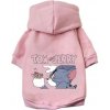 Oblečenie pre psa s kapucňou a postavičkami Tom and Jerry Ružová L Oblečenie pre psa s kapucňou a postavičkami Tom and Jerry Ružová L