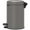 Odpadkový kôš s pedálom NewIcon 3 l mineral concrete grey Odpadkový kôš s pedálom NewIcon 3 l mineral concrete grey