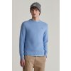 Gant Cotton Micro Textured C-neck modrá