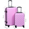 vidaXL Súprava cestovných kufrov s tvrdým krytom 2 ks ružová ABS - Ružová - 98533-60746 vidaXL Súprava cestovných kufrov s tvrdým krytom 2 ks ružová ABS - Ružová - 98533-60746
