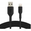 BELKIN kabel oplétaný USB-A - Lightning, 1m, černý (CAA002bt1MBK) BELKIN kabel oplétaný USB-A - Lightning, 1m, černý (CAA002bt1MBK)