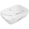 Mexen Rita, umývadlo na dosku 455x325x135 mm, biela-imitácia bieleho kameňa, 21084581 Mexen Rita, umývadlo na dosku 455x325x135 mm, biela-imitácia bieleho kameňa, 21084581