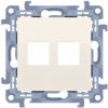 Kryt zásuvky tel/dát. 2xRJ12/RJ45 pre keystone, plochá krémová SIMON10 (simon) Kryt zásuvky tel/dát. 2xRJ12/RJ45 pre keystone, plochá krémová SIMON10 (simon)