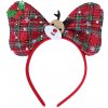 Vianočná čelenka motýlik so sobom Vianočná čelenka motýlik so sobom
