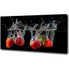 Foto obraz na plátne Jahody pod vodou 100x50 cm Foto obraz na plátne Jahody pod vodou 100x50 cm