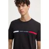 Tommy Hilfiger tričko pánske bavlnené MW0MW36498 čierna S Tommy Hilfiger tričko pánske bavlnené MW0MW36498 čierna S
