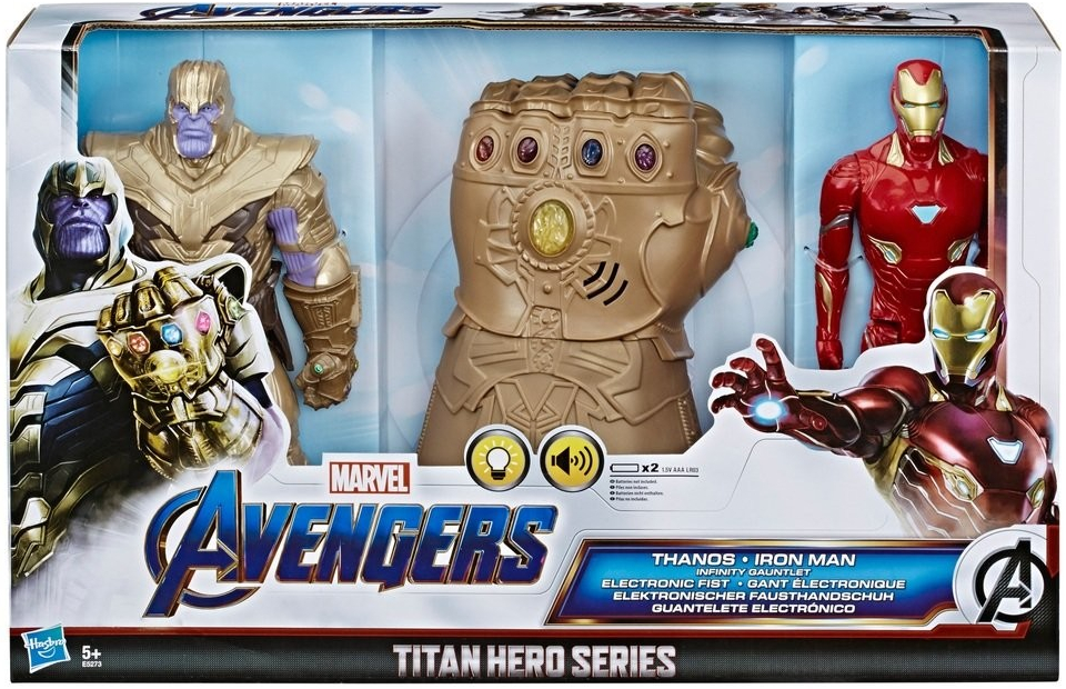 Hasbro Marvel Avengers Thanos a Iron Man Thanosova Rukavice 30cm Světlo a Zvuky