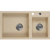 Deante Piva, 2-komorový granitový drez 780x440x180 mm, piesková, DEA-ZQI_7203 Deante Piva, 2-komorový granitový drez 780x440x180 mm, piesková, DEA-ZQI_7203
