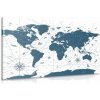 Obraz mapa v modrom prevedení Obraz mapa v modrom prevedení