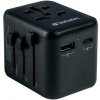 Cestovný adaptér, univerzálny, USB-A(QC 3.0)/USB-C(PD20W)2xUSB, VERBATIM Cestovný adaptér, univerzálny, USB-A(QC 3.0)/USB-C(PD20W)2xUSB, VERBATIM