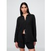 GAP Mušelínová oversize košeľa Čierna XXS GAP Mušelínová oversize košeľa Čierna XXS
