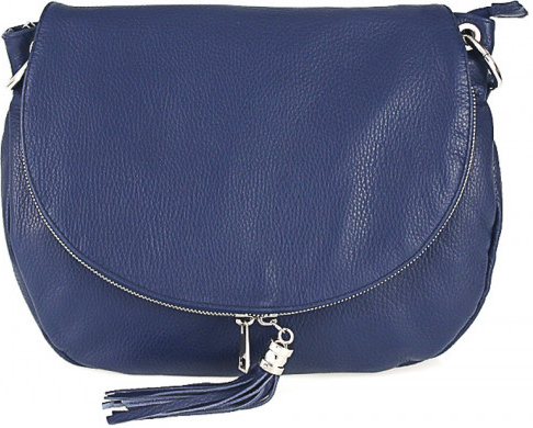 Made in Italy kožená kabelka na rameno 411 modrá