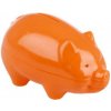 Plastová pokladnička, Prasátko Oranžové 16 cm Plastová pokladnička, Prasátko Oranžové 16 cm