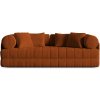 Cosmopolitan Design Terakotová zamatová rozkladacia pohovka 206 cm Kemi Cosmopolitan Design Terakotová zamatová rozkladacia pohovka 206 cm Kemi