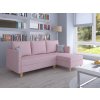 Rohová rozkladacia sedačka HOLMEN ružová - MALMO 61 Rohová rozkladacia sedačka HOLMEN ružová - MALMO 61