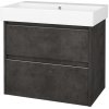 Dreja Skrinka pod umývadlo BONO SZZ2 70 (umývadlo Glance) - D16 Tmavý betón / Úchytka T34 - nerez / D16 Tmavý betón Dreja Skrinka pod umývadlo BONO SZZ2 70 (umývadlo Glance) - D16 Tmavý betón / Úchytka T34 - nerez / D16 Tmavý betón