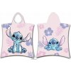 Jerry Fabrics Plážová osuška pončo Lilo a Stitch Pink 50 x 115 cm Jerry Fabrics Plážová osuška pončo Lilo a Stitch Pink 50 x 115 cm